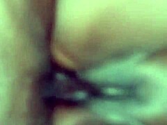 close-up ebony wife riding wet creampie fuck