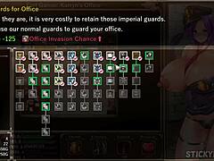 Karryn's prison cop office teasing hentai game scene