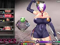 Karryn's prison cop office teasing hentai game scene