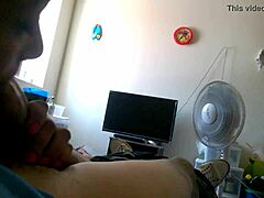 I watch her swallow after deepthroat blowjob in pro video