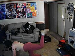 Big Ass Workout Slut Shaking Her Curves
