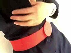 Young Asian’s Teasing Public Masturbation In Stockings