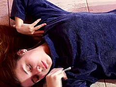 clara d’s simple solo pleasure with toys