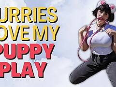 Furry’s Wet Puppy Play With Boyfriend On Cam