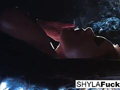 Shyla Stylez strips with allure