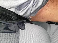 Amateur sucks huge black cock for quick bj
