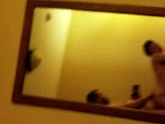 dare to watch her hairy beaver pounded from behind?