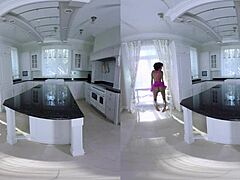 chocolate girl teases in solo vr