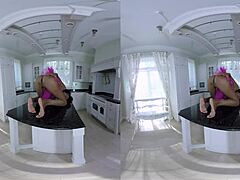 chocolate girl teases in solo vr