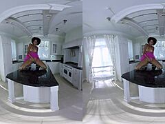 chocolate girl teases in solo vr