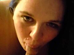 my new wife eagerly sucking my thick cock
