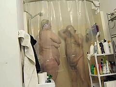 Obese couple’s steamy shower spark