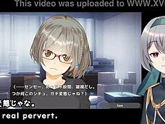 Anime girl's thrilling temptation