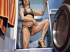Milf Goddess Soaps Her Stunning Curves in Shower