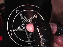 Handjob in Latex on Dark Altar