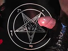Handjob in Latex on Dark Altar