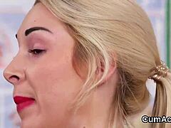 Wicked Babe Takes Cumshot on Face Sucking Hard