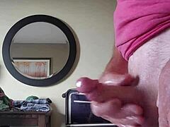 intense solo with massive shaft