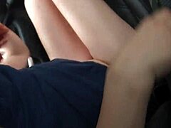 redhead teen's wild car thrill