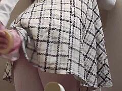 Asian Girlfriend's Pantyhose Solo Tease