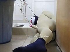 I explored intense Zentai bondage