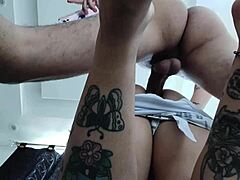 Curvy Tattooed Beauty Banged Doggystyle In Raw Lesson