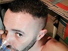 Young Gay Drinks Loads Of Fresh Cum
