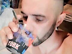 Young Gay Drinks Loads Of Fresh Cum