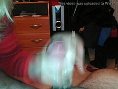 Cheeky handjob caught on sneaky vid
