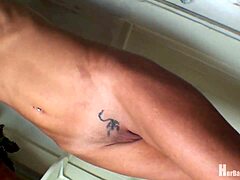 Taynn's belly and hip moves in nude display