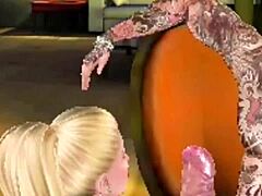 Pussy pounding in wild 3d fuck