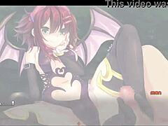 Footjob during animated gaming session