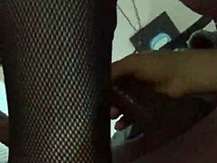 latina in lingerie teases with sly licks