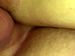Amateur Cock Pounded Hard in Close-Up Footage