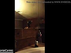 Amateur Big Tits in Sultry Bath Scene