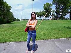 Pammy Bee strips down for raw hardcore fucking