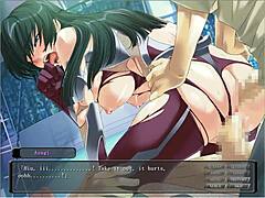 Taimanin Asagi Gangbang Scene in Hentai Game Mode