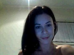 Big tits webcam tease with cola twist