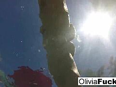 Olivia Austin’s Tempting Poolside Solo