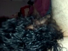 Brunette caught in daring play