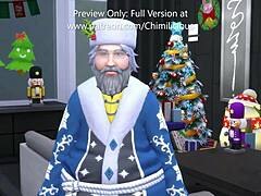 helper gets naughty on christmas night