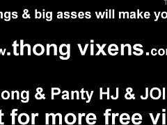 Seductive thong tease in fetish fantasy