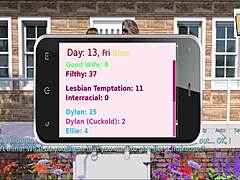 Blonde wife and stepmother’s seductive affair