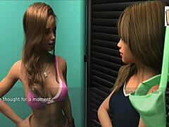 Blonde wife and stepmother’s seductive affair