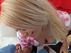 Petite teen girlfriend gives home blowjob and fuck