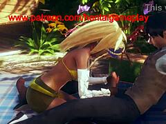 Rikku FF Cosplay Sparks Naughty Hentai Fun