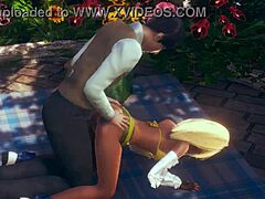 Rikku FF Cosplay Sparks Naughty Hentai Fun