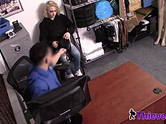 Curvy Teen Thief's Hardcore Blowjob At Store