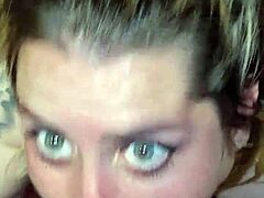 Blonde’s Deep Throat Teasing Squirt