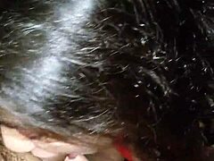 Cheeky Latina sucking cock with that big ass tease